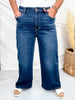 Judy Blue High - Waist Ankle Wide Jeans - Whiskey Skies - JUDY BLUE