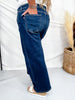 Judy Blue High - Waist Ankle Wide Jeans - Whiskey Skies - JUDY BLUE