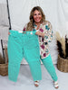 Judy Blue High Waist Aquamarine Garment Dyed Slim Jeans - Whiskey Skies - JUDY BLUE