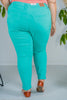 Judy Blue High Waist Aquamarine Garment Dyed Slim Jeans - Whiskey Skies - JUDY BLUE