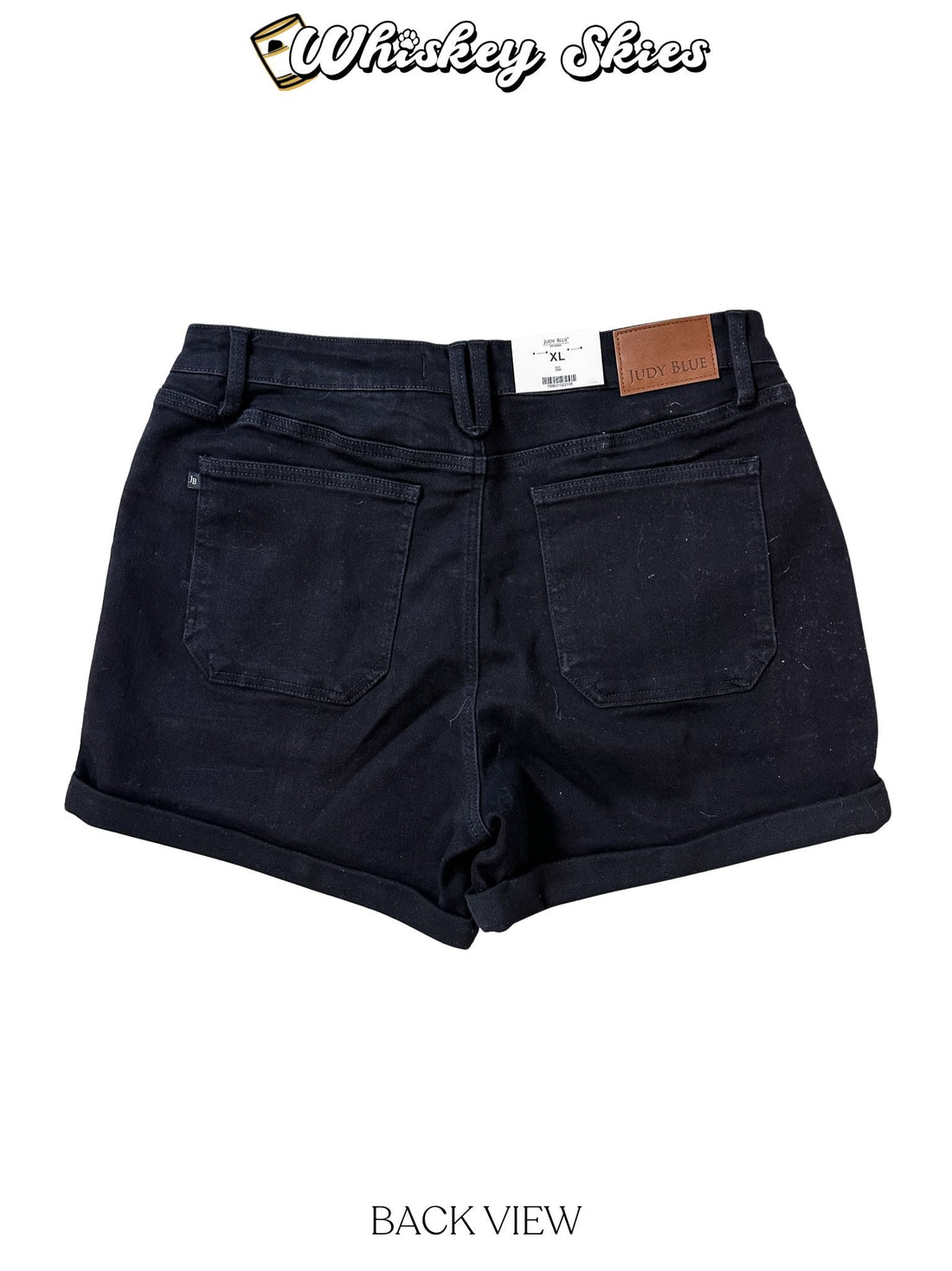 Judy Blue High - Waist Aurora Weekender Black Shorts - Whiskey Skies - JUDY BLUE