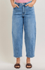 Judy Blue High Waist Barrel Leg Jeans - Whiskey Skies - JUDY BLUE