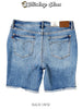 Judy Blue High Waist Bermuda Shorts With Frayed Hems - Whiskey Skies - JUDY BLUE