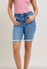 Judy Blue High Waist Bermuda Shorts With Frayed Hems - Whiskey Skies - JUDY BLUE