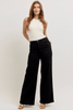 Judy Blue High - Waist Black Retro Wide Leg Jeans With Front Yoke - Whiskey Skies - JUDY BLUE