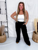Judy Blue High - Waist Black Retro Wide Leg Jeans With Front Yoke - Whiskey Skies - JUDY BLUE