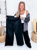 Judy Blue High - Waist Black Retro Wide Leg Jeans With Front Yoke - Whiskey Skies - JUDY BLUE