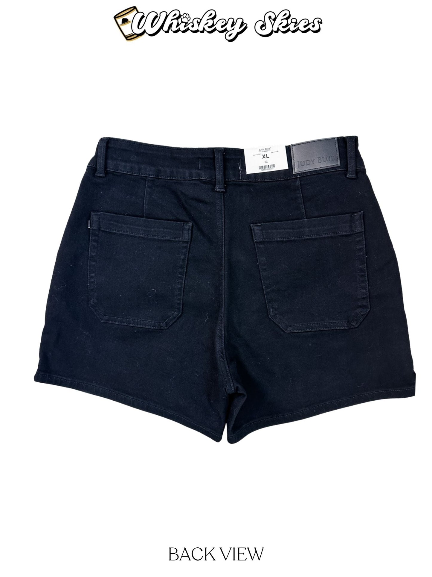 Judy Blue High Waist Black Trouser Shorts - Whiskey Skies - JUDY BLUE
