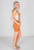 Judy Blue High Waist Brown Garment Dyed Destroy Cuff Overall Shorts - Whiskey Skies - JUDY BLUE