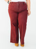 Judy Blue High - Waist Burgundy Retro Wide Jeans - Whiskey Skies - JUDY BLUE