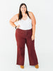 Judy Blue High - Waist Burgundy Retro Wide Jeans - Whiskey Skies - JUDY BLUE