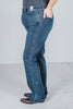 Judy Blue High Waist Button Fly Hem Destroy Straight Jeans - Whiskey Skies - JUDY BLUE