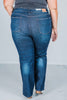 Judy Blue High Waist Button Fly Straight Jeans - Whiskey Skies - JUDY BLUE