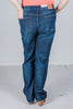 Judy Blue High Waist Button Fly Straight Jeans - Whiskey Skies - JUDY BLUE