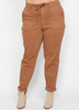 Judy Blue High Waist Camel Garment Dyed Cuffed Joggers - Whiskey Skies - JUDY BLUE