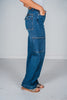 Judy Blue High Waist Cargo Wide Leg Jeans - Whiskey Skies - JUDY BLUE