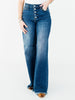 Judy Blue High Waist Column Straight Button Fly Jeans - Whiskey Skies - JUDY BLUE