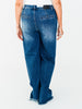 Judy Blue High Waist Column Straight Button Fly Jeans - Whiskey Skies - JUDY BLUE