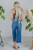 Judy Blue High Waist Crop Wide Overalls - Whiskey Skies - JUDY BLUE