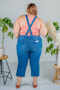 Judy Blue High Waist Crop Wide Overalls - Whiskey Skies - JUDY BLUE