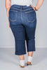 Judy Blue High Waist Cropped Wide Leg Jeans - Whiskey Skies - JUDY BLUE