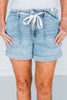 Judy Blue High - Waist Cuffed Jogger Shorts - Whiskey Skies - JUDY BLUE