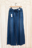 Judy Blue High Waist Dark Wash Palazzo Jeans With Drawstring Waist - Whiskey Skies - JUDY BLUE