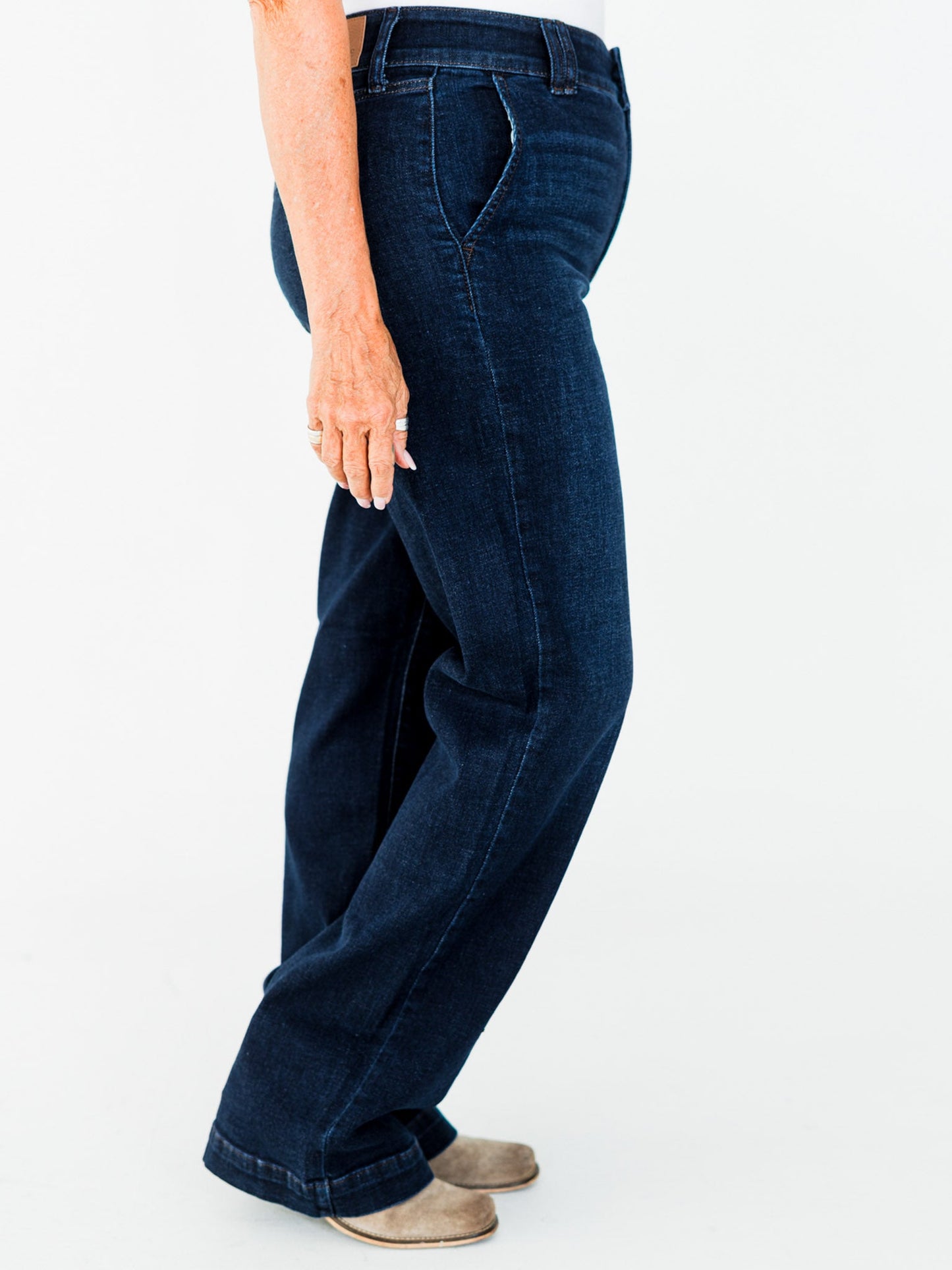 Judy Blue High Waist Dark Wash Straight Leg Jeans (Short/Regular/Long) - Whiskey Skies - JUDY BLUE