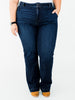 Judy Blue High Waist Dark Wash Straight Leg Jeans (Short/Regular/Long) - Whiskey Skies - JUDY BLUE