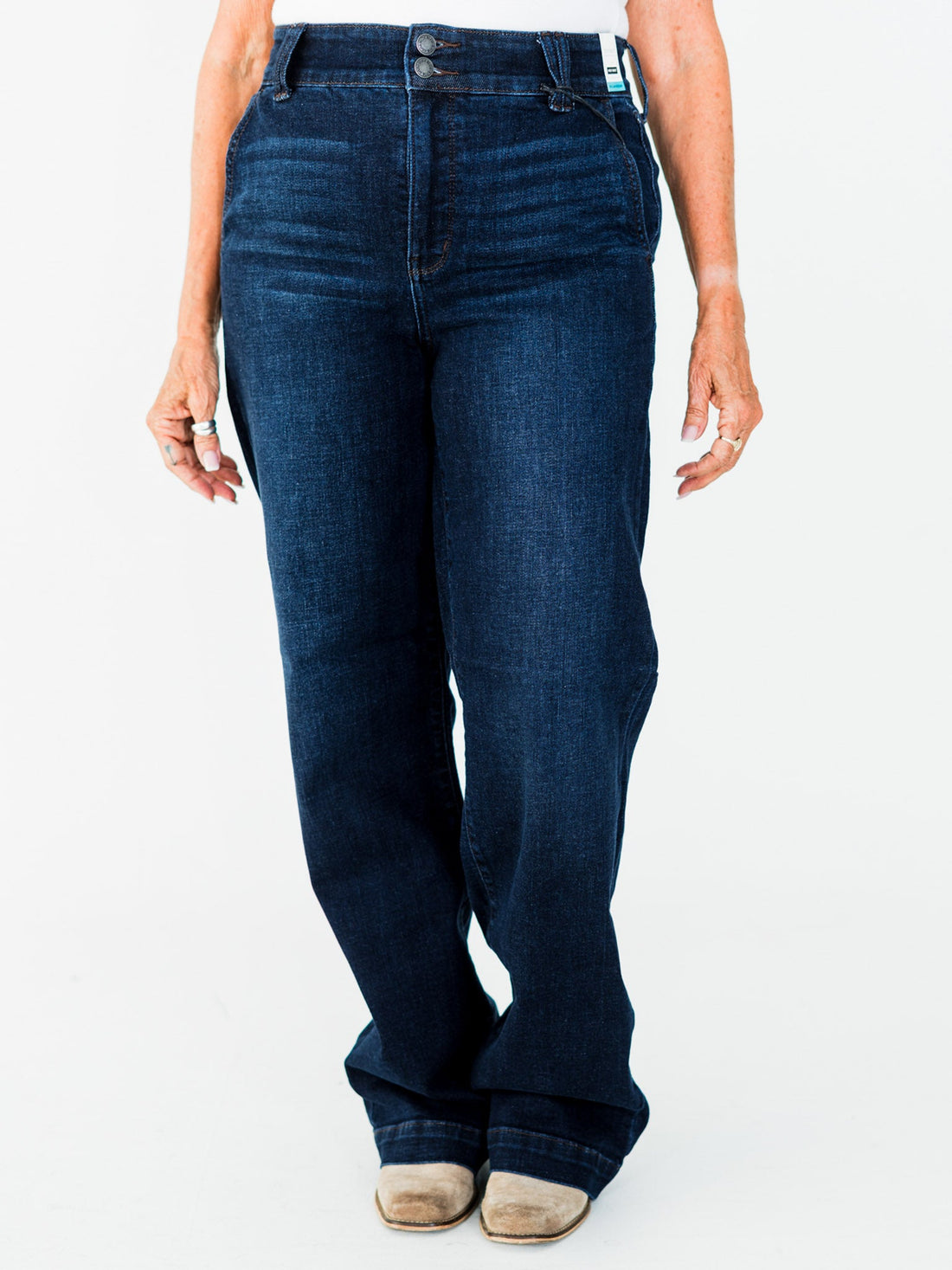 Judy Blue High Waist Dark Wash Straight Leg Jeans (Short/Regular/Long) - Whiskey Skies - JUDY BLUE