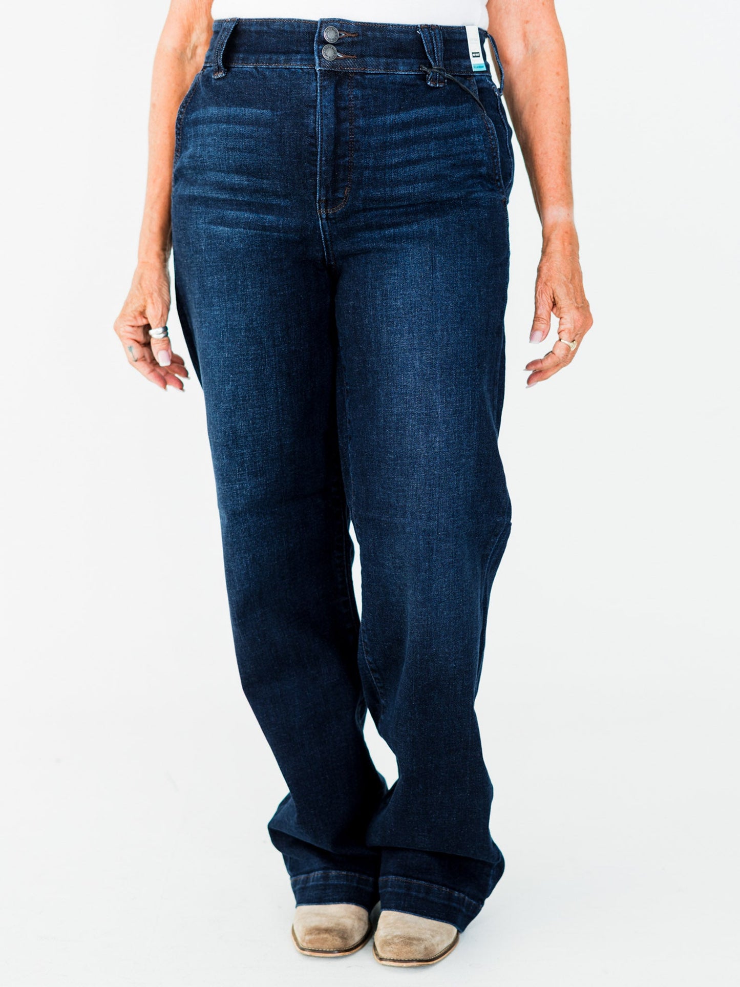 Judy Blue High Waist Dark Wash Straight Leg Jeans (Short/Regular/Long) - Whiskey Skies - JUDY BLUE