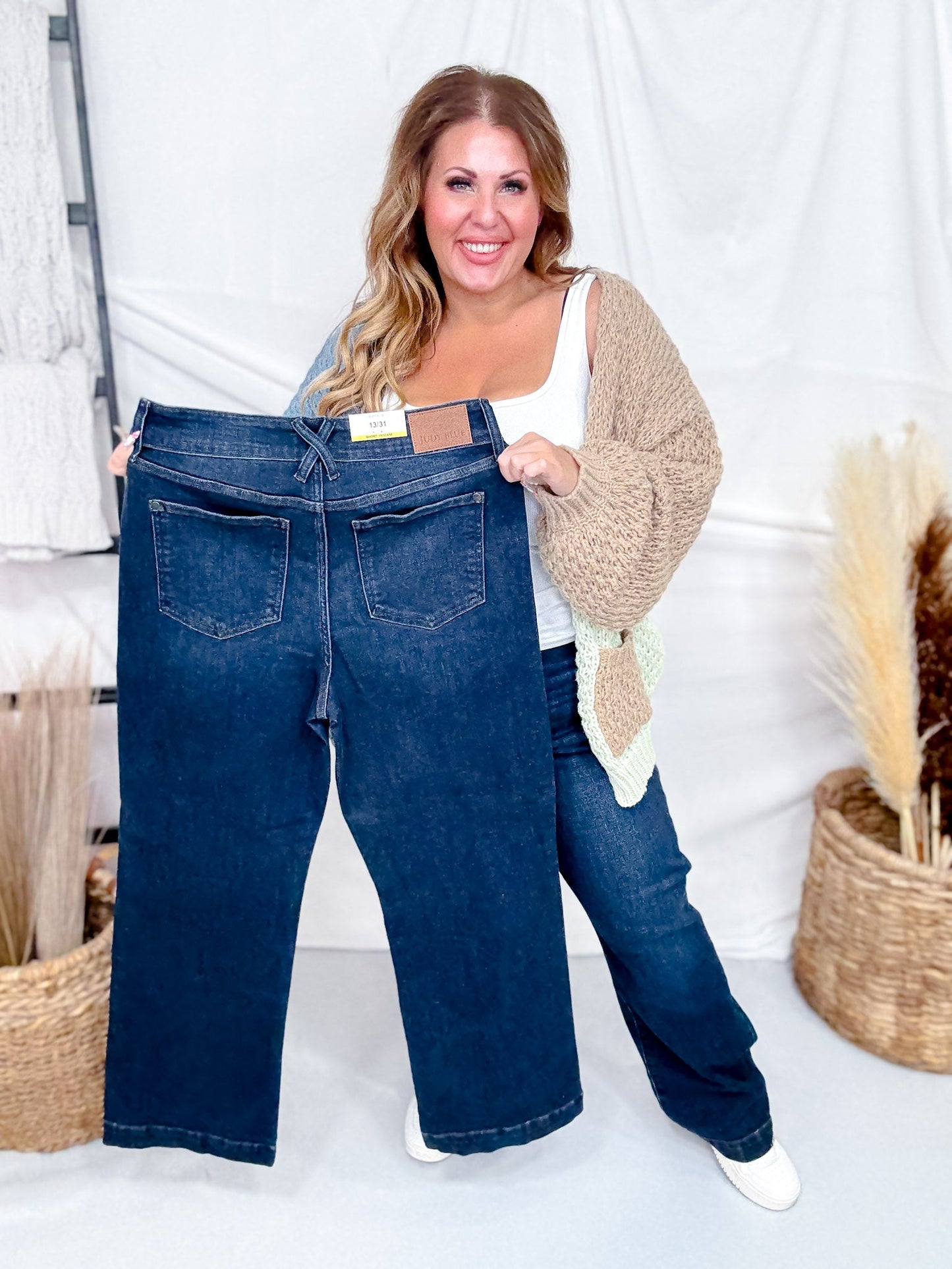 Judy Blue High Waist Dark Wash Straight Leg Jeans (Short/Regular/Long) - Whiskey Skies - JUDY BLUE