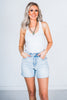 Judy Blue High Waist Destroy Back Shorts FINAL SALE - Whiskey Skies - JUDY BLUE