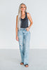 Judy Blue High - Waist Distressed 90's Straight Jeans - Whiskey Skies - JUDY BLUE