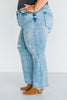 Judy Blue High - Waist Distressed 90's Straight Jeans - Whiskey Skies - JUDY BLUE