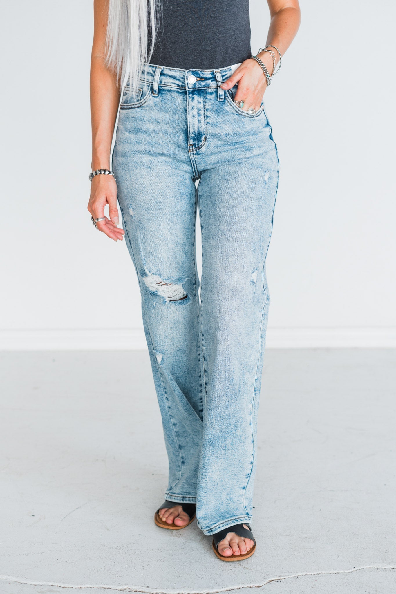 ◆2000Archives◆ ADDICTED DENIM VINTAGE BLUE 2A25D1PT03BL Judy Blue Jeans Ciara High Rise 90s Straight Leg Regular