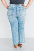 Judy Blue High - Waist Distressed 90's Straight Jeans - Whiskey Skies - JUDY BLUE