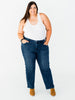 Judy Blue High - Waist Dome Studded Straight Jeans - Whiskey Skies - JUDY BLUE