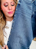 Judy Blue High - Waist Dome Studded Straight Jeans - Whiskey Skies - JUDY BLUE