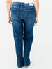 Judy Blue High - Waist Dome Studded Straight Jeans - Whiskey Skies - JUDY BLUE