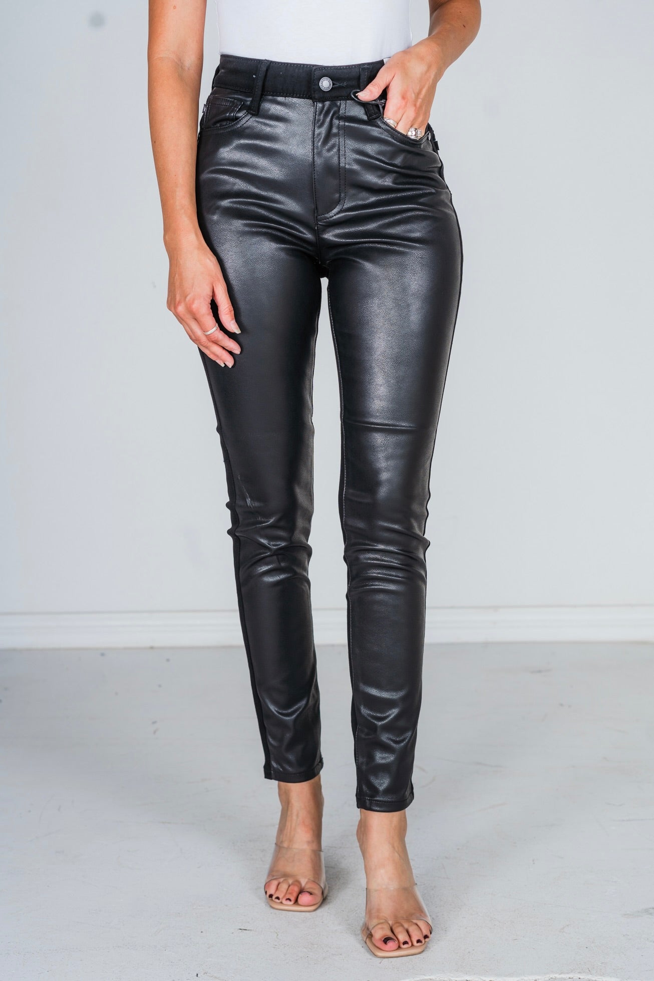 Leather Very Tight Jeans Black Super Skintight Super Skinny
