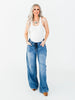 Judy Blue High - Waist Feather - Weight Wilhemina Elastic Waist Band Jeans - Whiskey Skies - JUDY BLUE