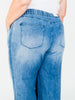 Judy Blue High - Waist Feather - Weight Wilhemina Elastic Waist Band Jeans - Whiskey Skies - JUDY BLUE