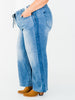 Judy Blue High - Waist Feather - Weight Wilhemina Elastic Waist Band Jeans - Whiskey Skies - JUDY BLUE