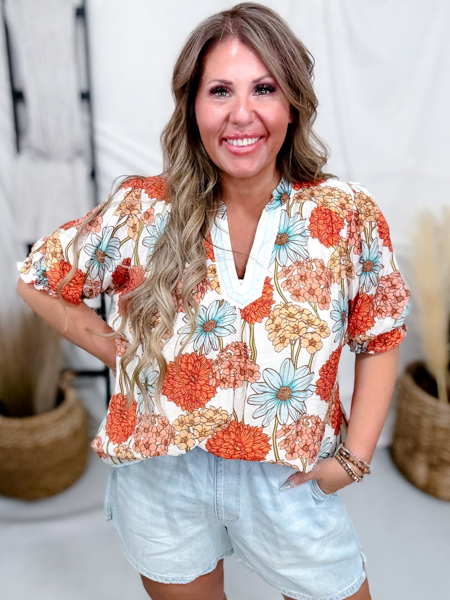 Judy Blue High - Waist Featherweight Boxer Denim Shorts - Whiskey Skies - JUDY BLUE