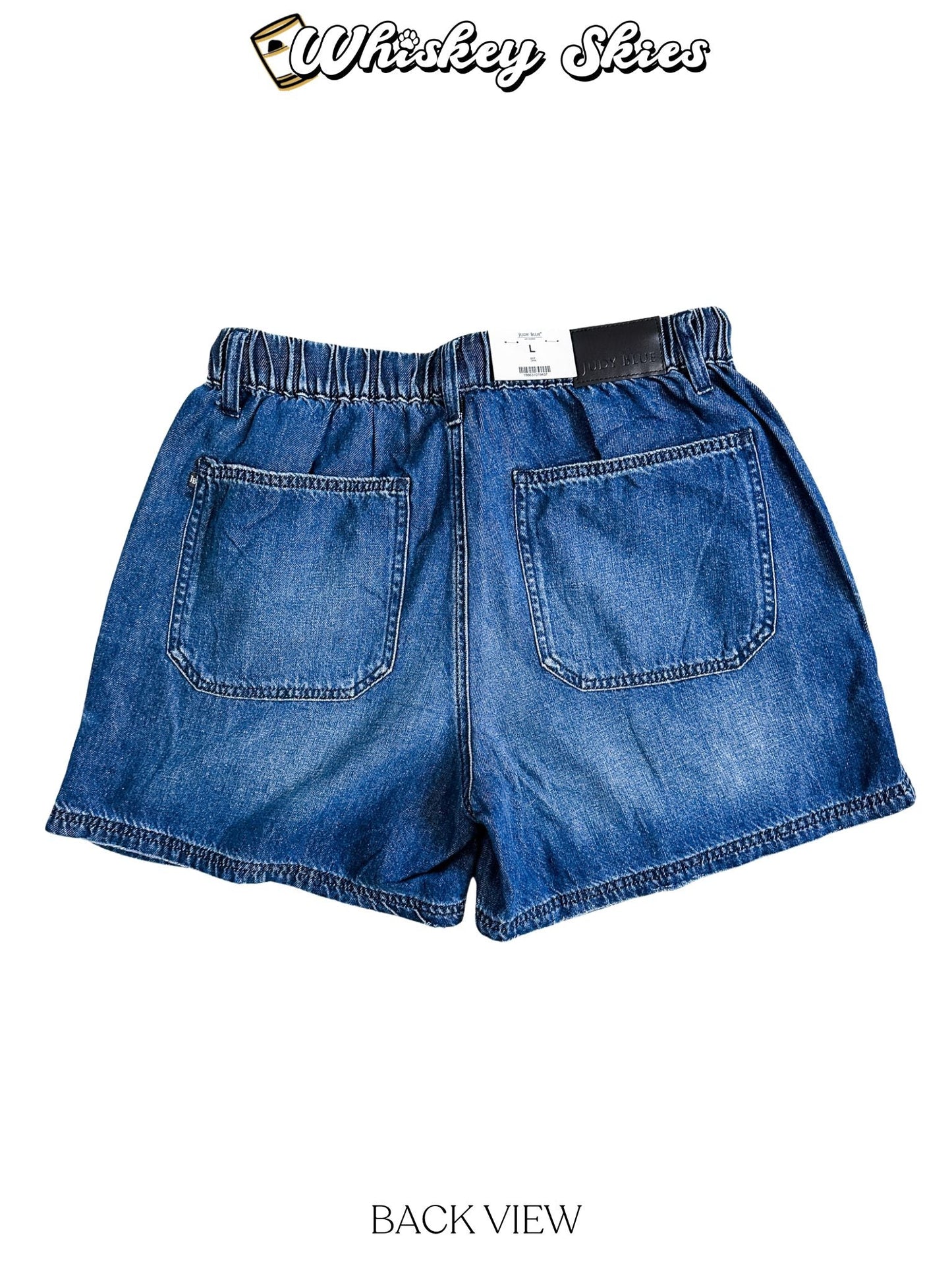 Judy Blue High Waist Featherweight Shorts With Drawstring Tie - Whiskey Skies - JUDY BLUE