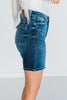 Judy Blue High - Waist Flap Pocket Bermuda Denim Shorts - Whiskey Skies - JUDY BLUE