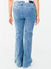 Judy Blue High Waist Flare Jeans With Front Patch Welt Pockets - Whiskey Skies - JUDY BLUE