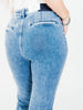 Judy Blue High Waist Flare Jeans With Front Patch Welt Pockets - Whiskey Skies - JUDY BLUE