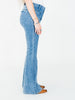 Judy Blue High Waist Flare Jeans With Front Patch Welt Pockets - Whiskey Skies - JUDY BLUE